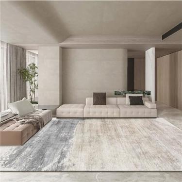 Imagem de Tapetes cinza de grande área para decoração de sala de estar, tapetes laváveis para decoração de casa e quarto, tapete de salão, d, 300x400cm