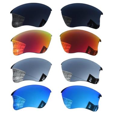 Imagem de Acefrog 4 pares de lentes polarizadas de substituição para óculos de sol Oakley Flak Jacket XLJ OO9009, Altamente adequado, à prova de estilhaçamento, antiarranhões, pacote econômico
