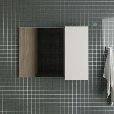 Imagem de Armário Para Banheiro Aéreo Com Espelho - Branco