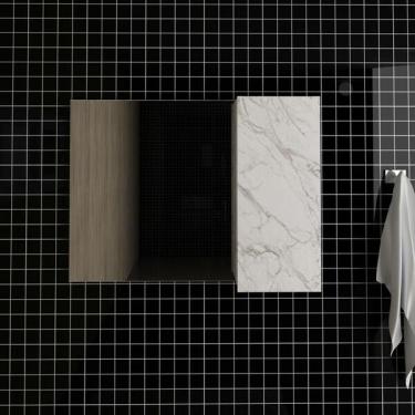 Imagem de Armário Para Banheiro Aéreo C/ Espelho - Branco