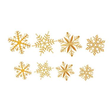 Imagem de Operitacx 8 Unidades patch bordado floco neve Aplique decoração natal Patch roupas durável decoração dourada camisa adesivos decoração vintage remendo bordado DIY Mochila