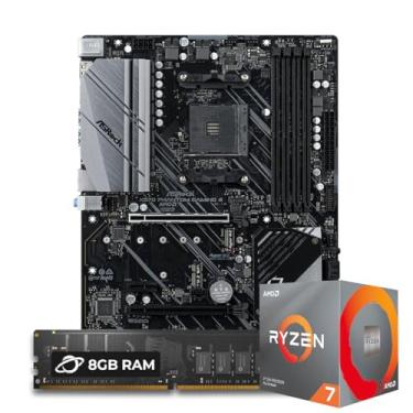 Imagem de Kit Upgrade Processador Ryzen 7 5700X + Placa Mãe Asrock X570 Phantom Gaming 4 + Memória 8GB DDR4