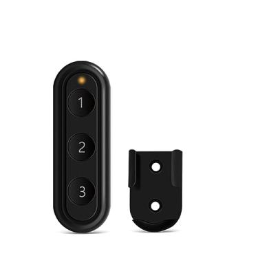 Imagem de XJRJ Interruptor de cortina de controle remoto sem fio Tuya Zigbee 3.0 - Compatível com Smart Life Home Assistant MQTT Smart Things Black Remote