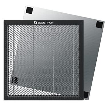 Imagem de SCULPFUN Mesa de Trabalho de Favo de Mel 400x400x22mm para Gravador a Laser de CO2 ou Diodo e Cortador a Laser Rápida Dissipação de Calor com Placa de Alumínio