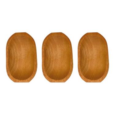 Imagem de Kit 3 Gamela/Caiacão 27CM travessa de madeira maciça petisco