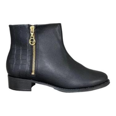 Imagem de Bota Feminina Beira Rio Cano Curto Zíper 9045231 Preto-Feminino