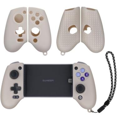 Imagem de Aenllosi Silicone Grip Cover for GameSir G8 Galileo/G8 Plus Phone Controller, Anti-Scratch Protective Case with Lanyard, White (Case Only)