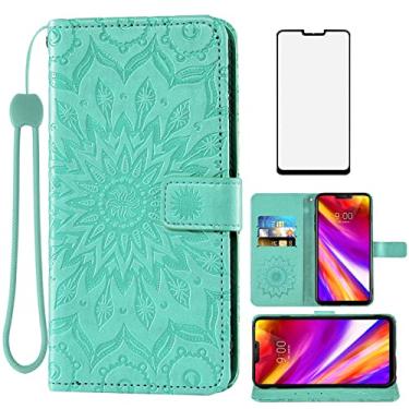 Imagem de Capa de telefone para LG G7 ThinQ carteira com protetor de tela de vidro temperado e capa flip de couro suporte para cartão celular LGG7 One G 7 Plus LG7 Fit LG7ThinQ 7G Thin Q G7+ G7thinq LGG7thinq