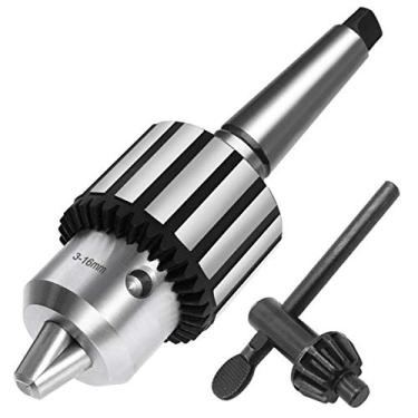Imagem de Earl Diamond Super Heavy Duty Drill Chuck 5/8" Capacidade com MT2 Morse Taper 2 Arbor & K32 Key, Silver + Black, B18 (1/32"- 5/8")