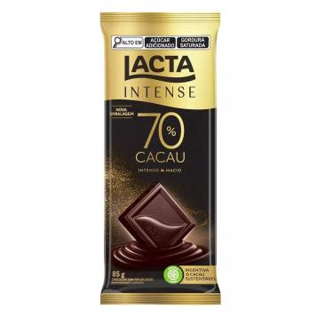 Imagem de Barra de Chocolate 70% Cacau Lacta Intense 85g