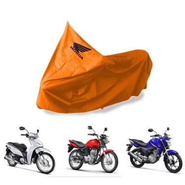Imagem de Capa Protetora Impermeável Para Moto Honda - SPTS,  M, Laranja