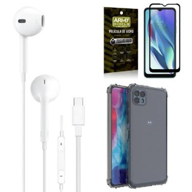Imagem de Capa Capinha Moto G50 5G + Fone de Ouvido Tipo C de alta qualidade + P