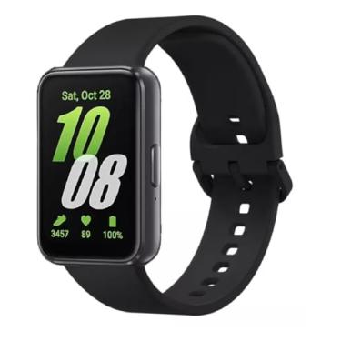 Imagem de Pulseira Silicone Premium Para Smartwatch Samsung Galaxy Fit 3 (PRETA)