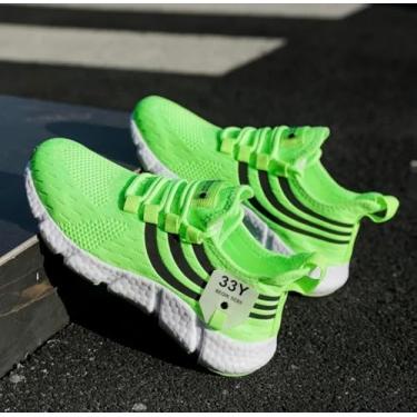 Imagem de Tênis Esportivo Fast Pro Tenis New Fast Respirável (Verde, BR, Adulto, Numérico, M, 37)