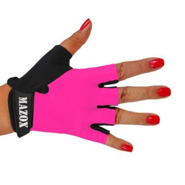 Imagem de Luva Meio dedo Feminina Ciclismo Neoprene Bike Proteção UV Rosa - MAZO