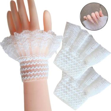 Imagem de Par Punho Luva Decorativo Foto Unha Manga Falsa Manicure - Things Nerd