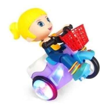 Imagem de Brinquedo Triciclo Bate Volta Empina Gira 360 Som Luz Menina - toys