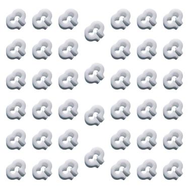 Imagem de Generic 40 peças de clipes de gaiola de arame, trava de cercadinho, trava de porta de gaiola de animal de estimação para gaiola de, Branco