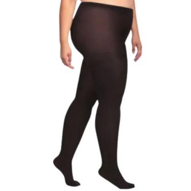 Imagem de Meia Calça Fio 80 Opaca Plus Size Lupo Loba, Preto, XG