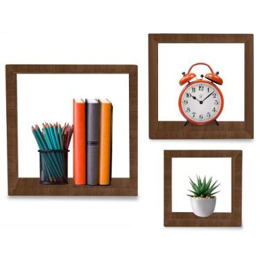 Imagem de Kit 3 Nichos Quadrado Mdf Decoração Quarto Sala Villandry - Genus Móve