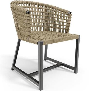 Imagem de Cadeira Decorativa Para Área Gourmet Cozinha Varanda Corda Náutica Bel