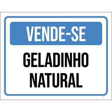Imagem de Kit 3 Placas Vende-Se Geladinho Natural - Sinalizo