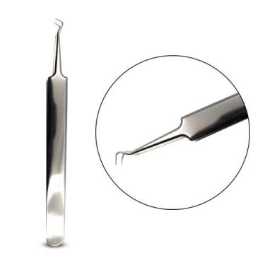 Imagem de Pinça Curvada Inox p/ Manicure, Pedicure e Podologia - Arte Seducao
