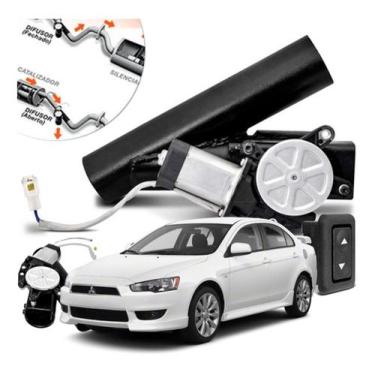 Imagem de Difusor De Escapamento Esportivo Preto Mitsubishi Lancer - OESTESOM