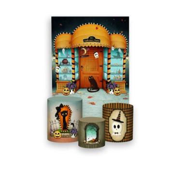 Imagem de Painel De Festa Vertical 1,50 x 2,20 + Trio De Capas Cilindro - Loja d