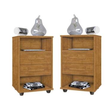 Imagem de Kit 2  Mesas de Cabeceira Cielo - Mesinha quarto -  Mizza Decor - São 