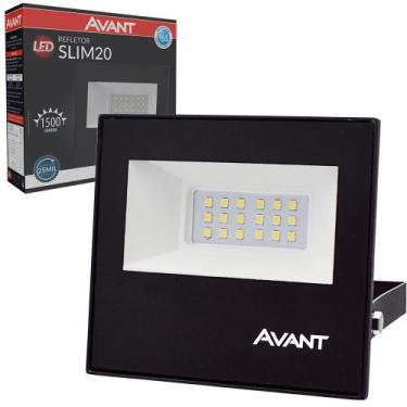 Imagem de Refletor de led slim 20w br6500k branco frio bivolt - AVANT, Bivolt