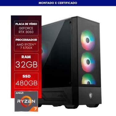 Imagem de Computador Gamer CertoX STREAM Ryzen 7 5700X GTX 1650 4GB 16GB
