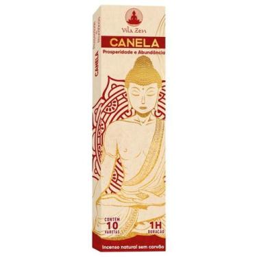 Imagem de Incenso Natural Vila Zen Canela Puro Caixa Com 10 Varetas - Lua Místic