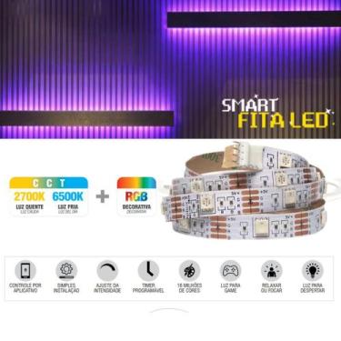 Imagem de Smart Fita LED  Inteligente Alexa Google WI-FI 4,8W 05 metros - 90LED/