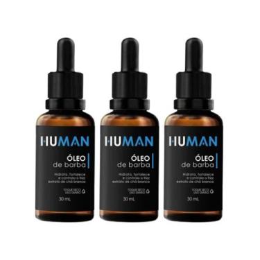 Imagem de Kit 3 Óleo para Barba Hidratante Fortalecedor Amacia Human 30ml