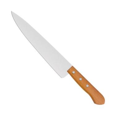 Imagem de Faca Para Cozinha Peixeira Lâmina Aço Inox Cabo Madeira - Tramontina, 