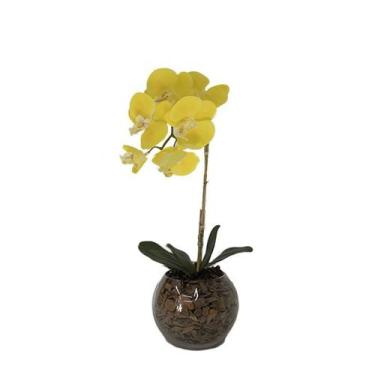 Imagem de Orquídea Amarela x1 Vaso Aquário - Biofil