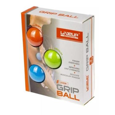Imagem de Kit Bolas de Aperto Grip Ball - Leve, Médio, Forte - 5 cm - Liveup