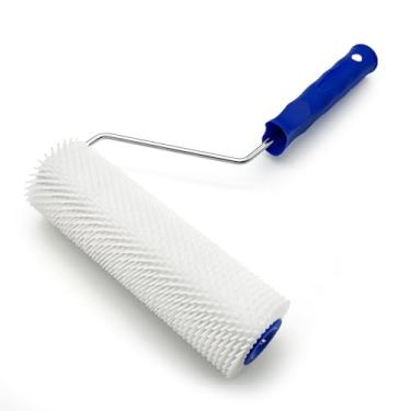 Imagem de Rolo pontiagudo para piso de látex de 22 cm para piso de epóxi, ferramenta de remoção de bolhas de rolo composto de betonilha (1 rolo + 1 moldura)