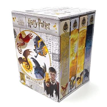 Imagem de Paper House Productions Harry Potter Set of Four 120-piece Mini Puzzles in Storage Box - Magical Beasts