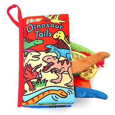 Imagem de Zocita Baby Soft Animal Tails Activity Cloth Book with Crinkle Fabric, Dinosaur Tails