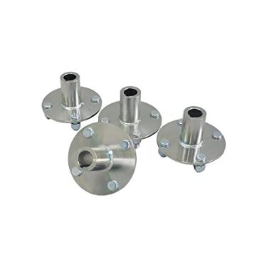 Imagem de AlveyTech Cubo de eixo Go-Kart Live de 10 x 10 cm com eixo descendente de 2,5 cm a 3/4" – eixo com chave de 6,5 mm, roda dianteira traseira de 20 cm, kit de conjunto de 4 talões, peças de montagem de reposição, carrinho quadriciclo Gokart Golf Trike Wheels (1)