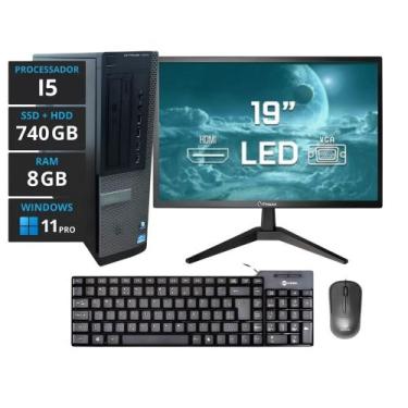 Imagem de Computador Completo Com Wifi e Bluetooth  Dell I5 Ssd 240gb Hdd 500gb