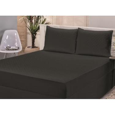 Imagem de Capa Colchão Queen Cor Preto 1,98 x 1,58 x 0,30 Impermeável Com Zíper 