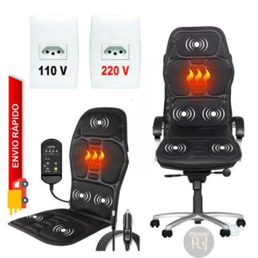 Imagem de massageador costas cadeira 110v 220v coluna pernas  com controle + ada