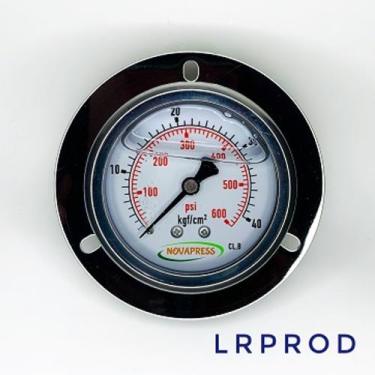 Imagem de Manômetro horizontal -diam.63mm (2. 1/2 ) com escala de 0-40 KGF/CM2 x
