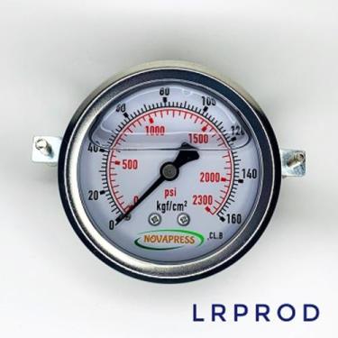 Imagem de Manômetro horizontal -diam.63mm (2. 1/2 ) com escala de 0-160 KGF/CM2 