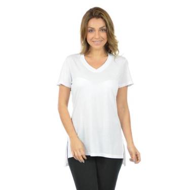 Imagem de Blusa longa mullet fenomenal(sem elasticidade), Branco, P