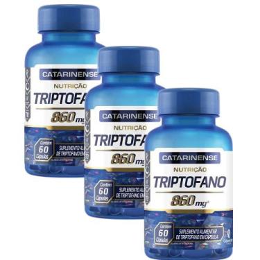 Imagem de Kit 3 Triptofano 860mg Catarinense 60 Cápsulas