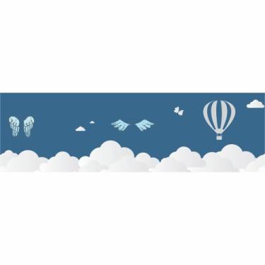 Imagem de Faixa Decorativa Adesivo Infantil Nuvem Balão  Bebê Quarto - CG Mimo K